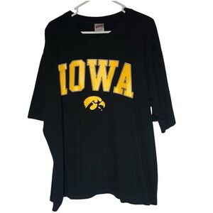 Vintage IOWA Black Yellow Short Sleeve Graphic Tee Soffee XL
